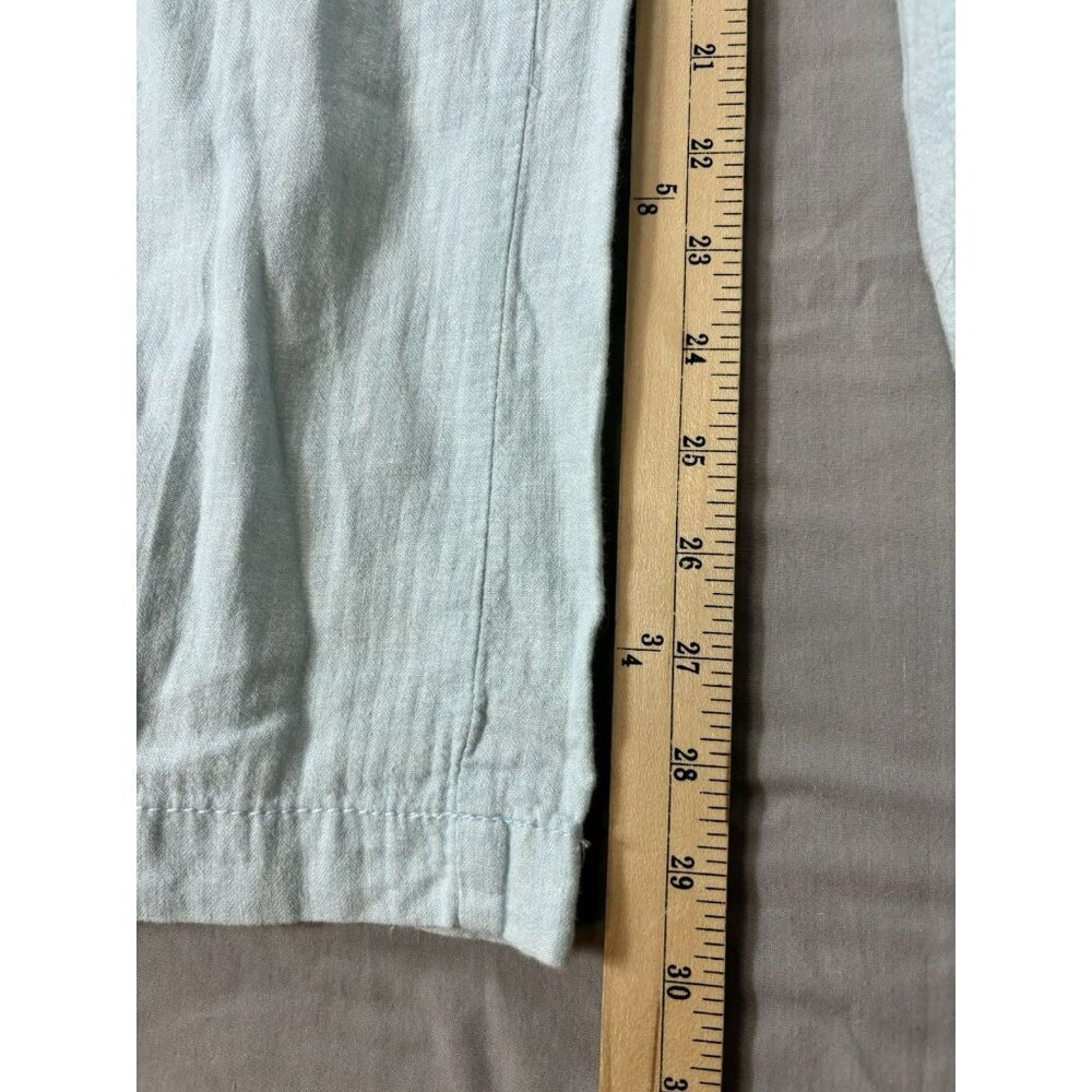 Pilcro And The Letterpress Linen Blend Wide Leg Pants Blue Womens size 4 (31x30) - Picture 8 of 8